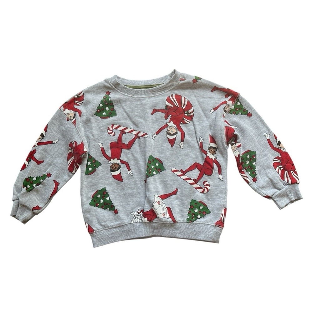 Elf On The Shelf Girls Size 4T Crewneck Sweatshirt Gray LumiStella